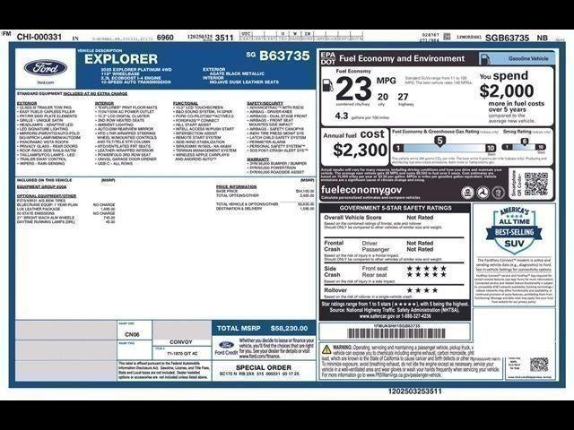 2025 Ford Explorer Platinum 4WD