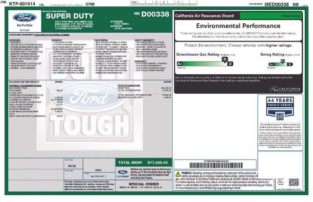 2021 Ford Super Duty F-350 SRW King Ranch 4WD Crew Cab 6.75' Box