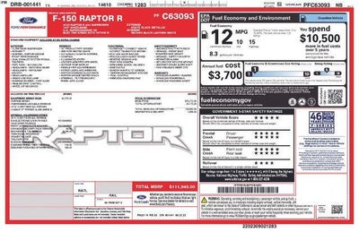 2023 Ford F-150 Raptor 4WD SuperCrew 5.5' Box