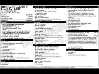 2023 Chevrolet Silverado 1500 Crew Cab Short Box 4-Wheel Drive LT 2FL