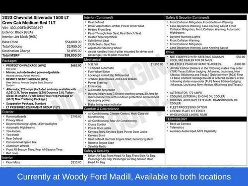 2023 Chevrolet Silverado 1500 Crew Cab Standard Box 4-Wheel Drive LT