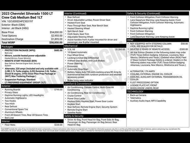 2023 Chevrolet Silverado 1500 Crew Cab Standard Box 4-Wheel Drive LT