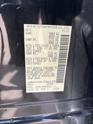 2016 Nissan Titan XD 4WD Crew Cab Platinum Reserve Diesel