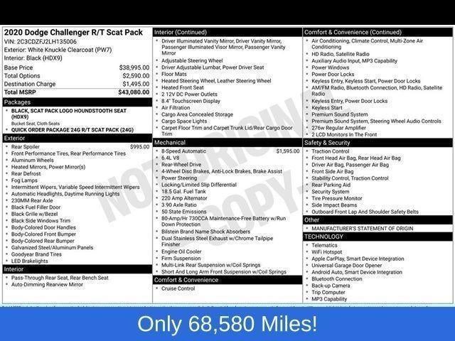 2020 Dodge Challenger R/T Scat Pack RWD