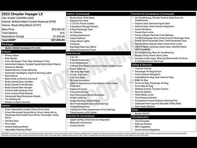 2023 Chrysler Voyager LX FWD