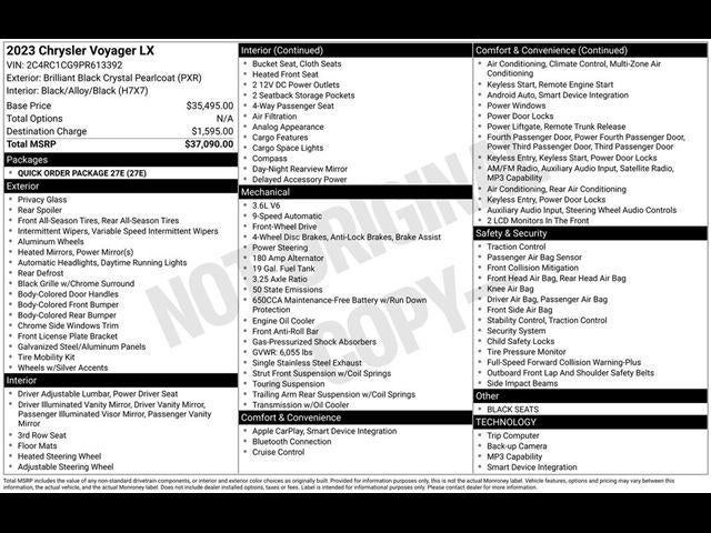 2023 Chrysler Voyager LX FWD