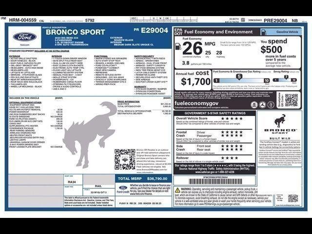 2023 Ford Bronco Sport Big Bend 4x4