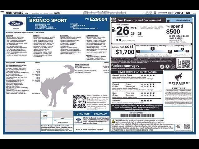 2023 Ford Bronco Sport Big Bend 4x4