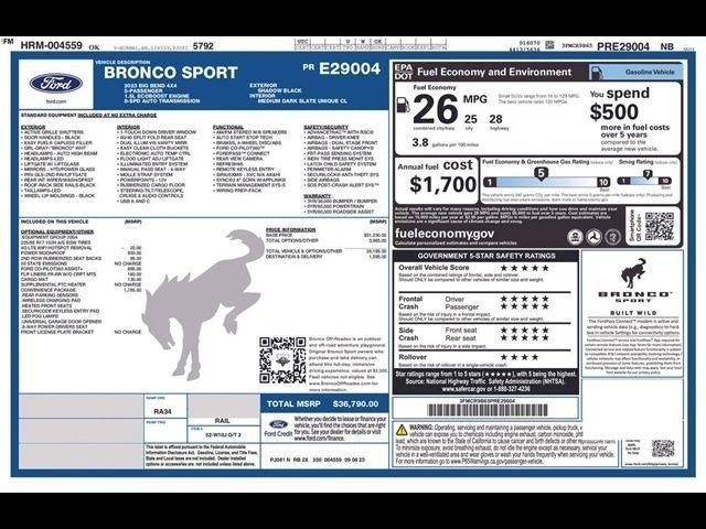 2023 Ford Bronco Sport Big Bend 4x4