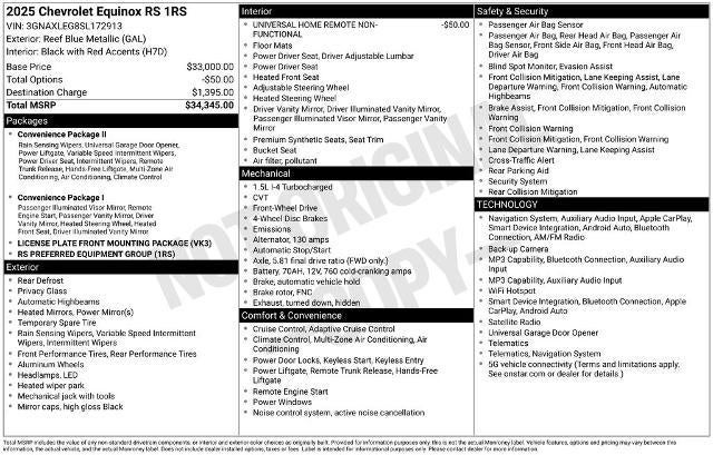 2025 Chevrolet Equinox FWD RS